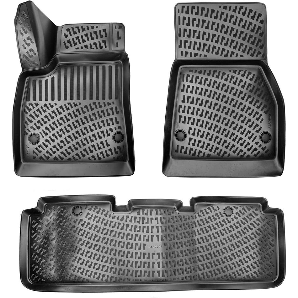 Tesla Model S 2014-2020 3D Araca Özel Havuzlu Paspas Bmy