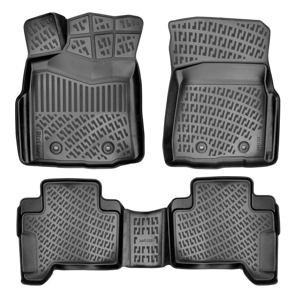 Toyota Tacoma Double Cab Otomatik 2016-2018 3D Araca Özel Havuzlu Paspas Bmy