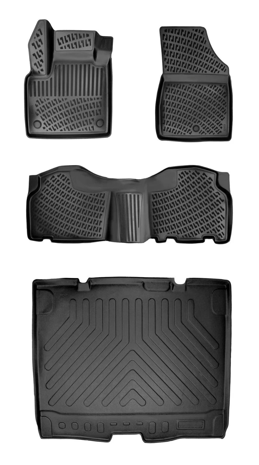 Rizline Renault Kangoo Combi 2021 Sonrası 3D Araca Özel Paspas ve Bagaj Havuzu Set Bmy