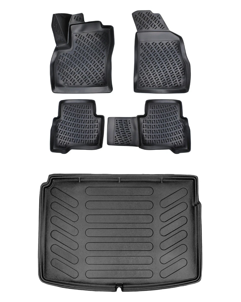 Rizline Fiat Fiorino Benzinli Plastik Zemin 2007-2019 3D Araca Özel Paspas ve Bagaj Havuzu Bmy