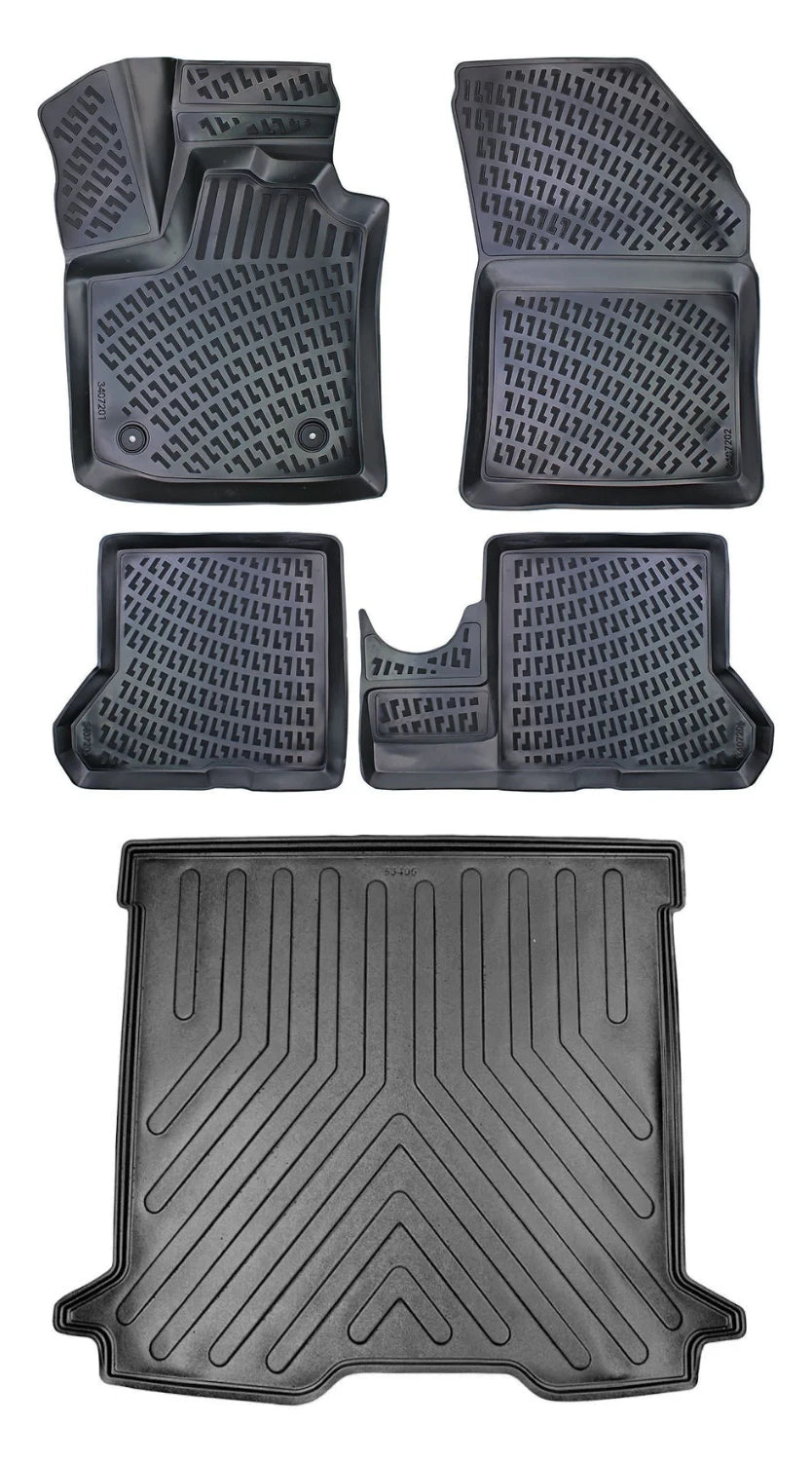 Rizline Renault Express Van 2021 Sonrası 3D Araca Özel Paspas ve Bagaj Havuzu Bmy