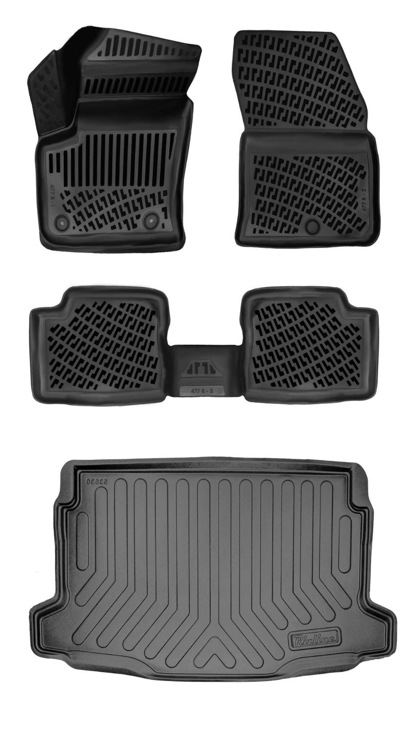 Rizline Jeep Avenger Ev Üst Bagaj 2023 Sonrası 3D Araca Özel Paspas ve Bagaj Havuzu Bmy