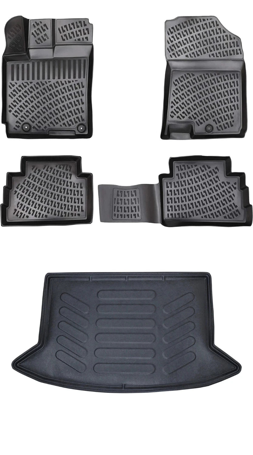 Rizline Hyundai Kona Çift Cepli 2017-2022 3D Araca Özel Paspas ve Bagaj Havuzu Bmy