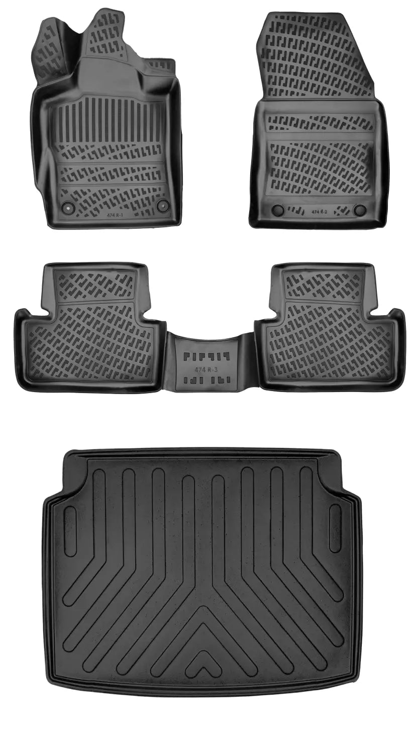 Rizline Peugeot 308 2022 Sonrası 3D Araca Özel Paspas ve Bagaj Havuzu Bmy