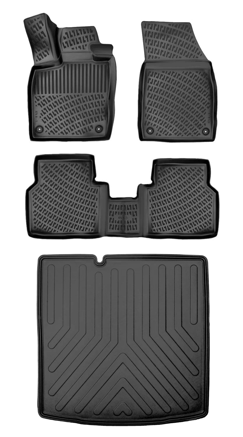Rizline Skoda Enyaq Üst 2021 Sonrası 3D Araca Özel Paspas ve Bagaj Havuzu Bmy