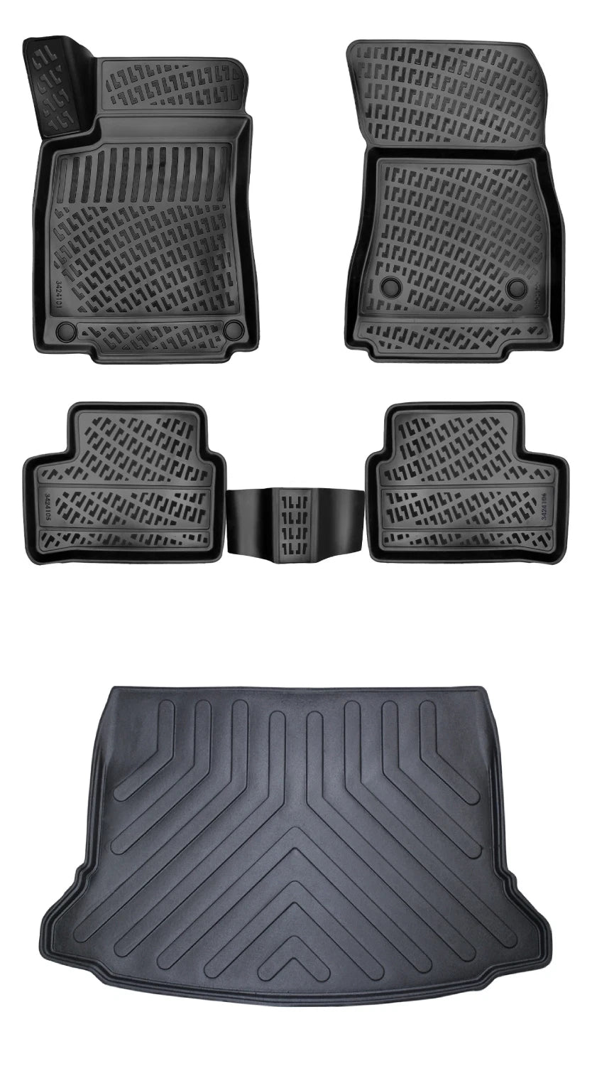 Rizline Mercedes A Serisi W177 Hb Kulaklı 2018 Sonrası 3D Araca Özel Paspas ve Bagaj Havuzu Bmy