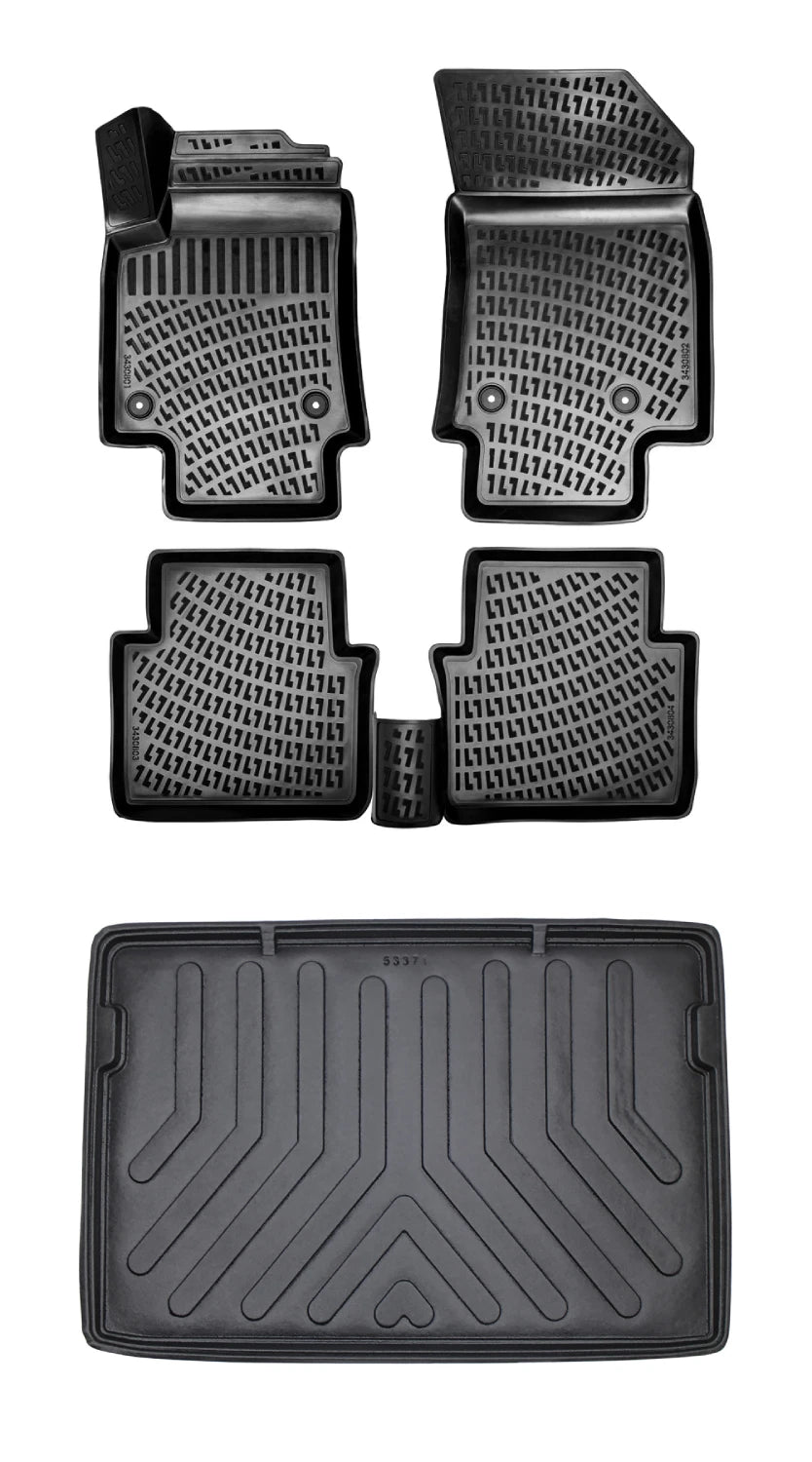 Rizline Citroen C3 Aircross Alt Bagaj Hareketsiz Koltuk 2016-2024 3D Araca Özel Paspas ve Bagaj Havuzu Bmy