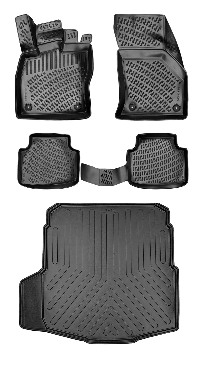 Rizline Volkswagen Passat B8 Impression Cepli 2015-2022 3D Araca Özel Paspas ve Bagaj Havuzu Bmy