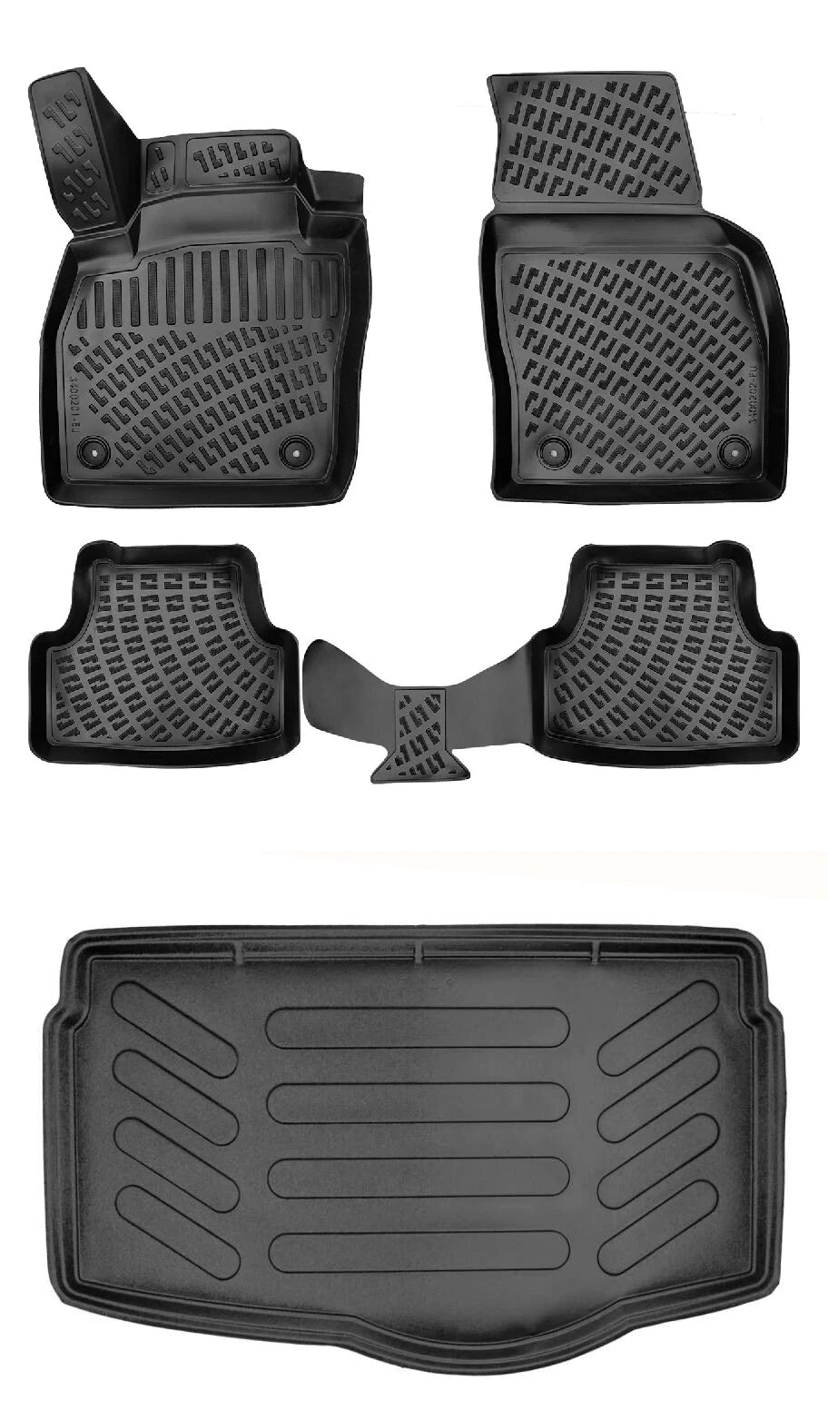 Rizline Volkswagen Polo Comfortline/highline Alt Bagaj 2017-2022 3D Araca Özel Paspas ve Bagaj Havuzu Bmy