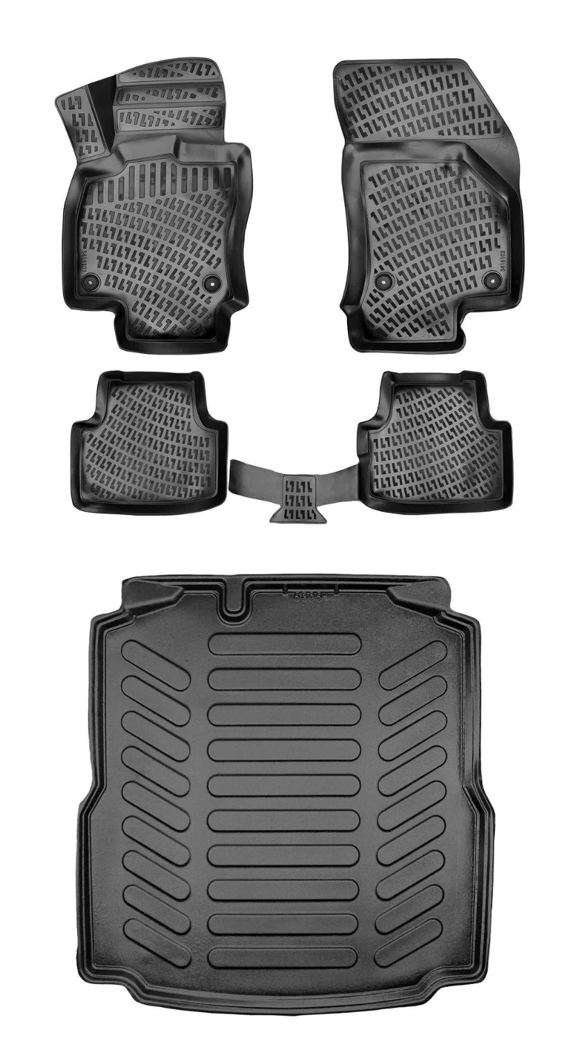 Rizline Skoda Octavia 2013-2020 3D Araca Özel Paspas ve Bagaj Havuzu Bmy