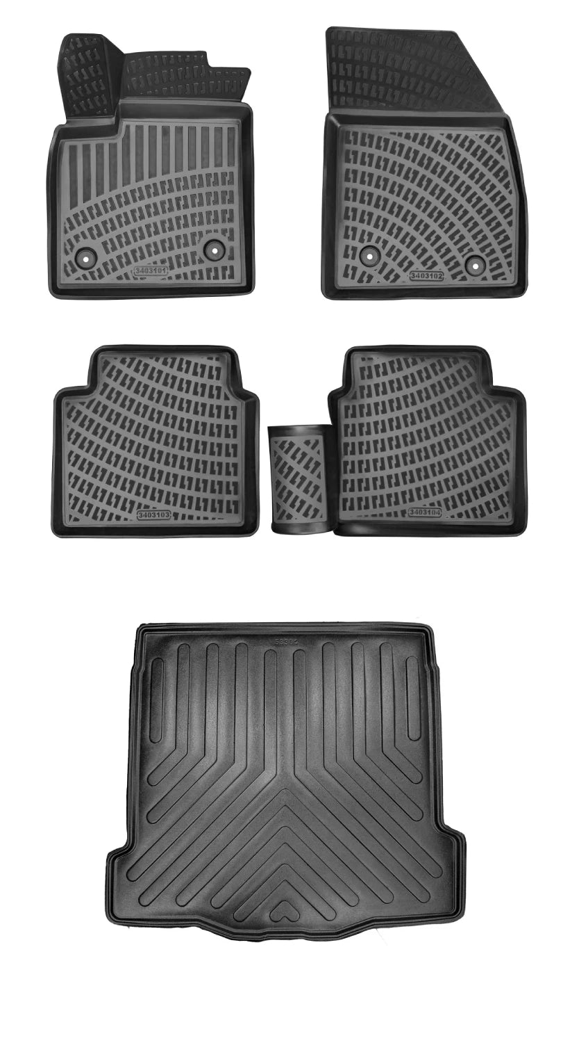 Rizline Ford Focus 4 Sedan Tamir Kitli 2018 Sonrası 3D Araca Özel Paspas ve Bagaj Havuzu Bmy