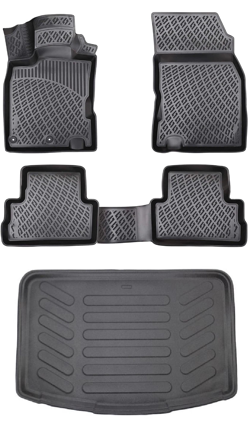 Rizline Nissan Qashqai Alt (Visia) 2013-2021 3D Araca Özel Paspas ve Bagaj Havuzu Bmy