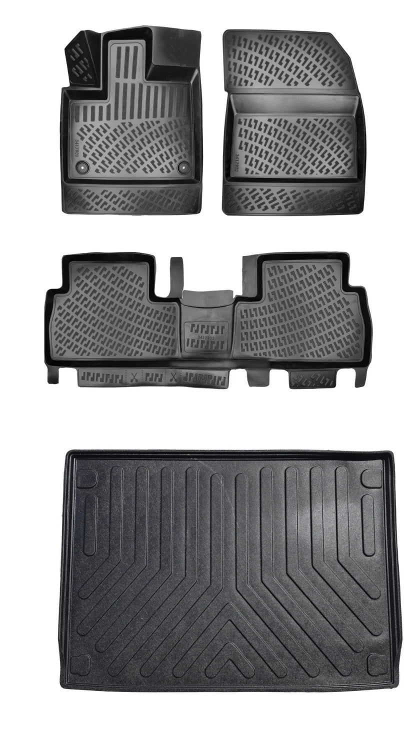 Rizline Citroen Berlingo 2019 Sonrası (Bagaj Demirli) 3D Araca Özel Paspas ve Bagaj Havuzu Set Bmy