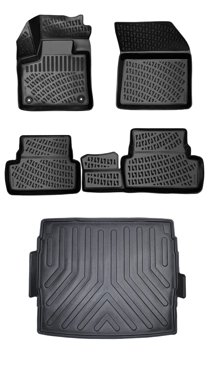 Rizline Peugeot 3008 Access-Active-Allure Üst Bagaj 2016-2023 3D Araca Özel Paspas ve Bagaj Havuzu Bmy