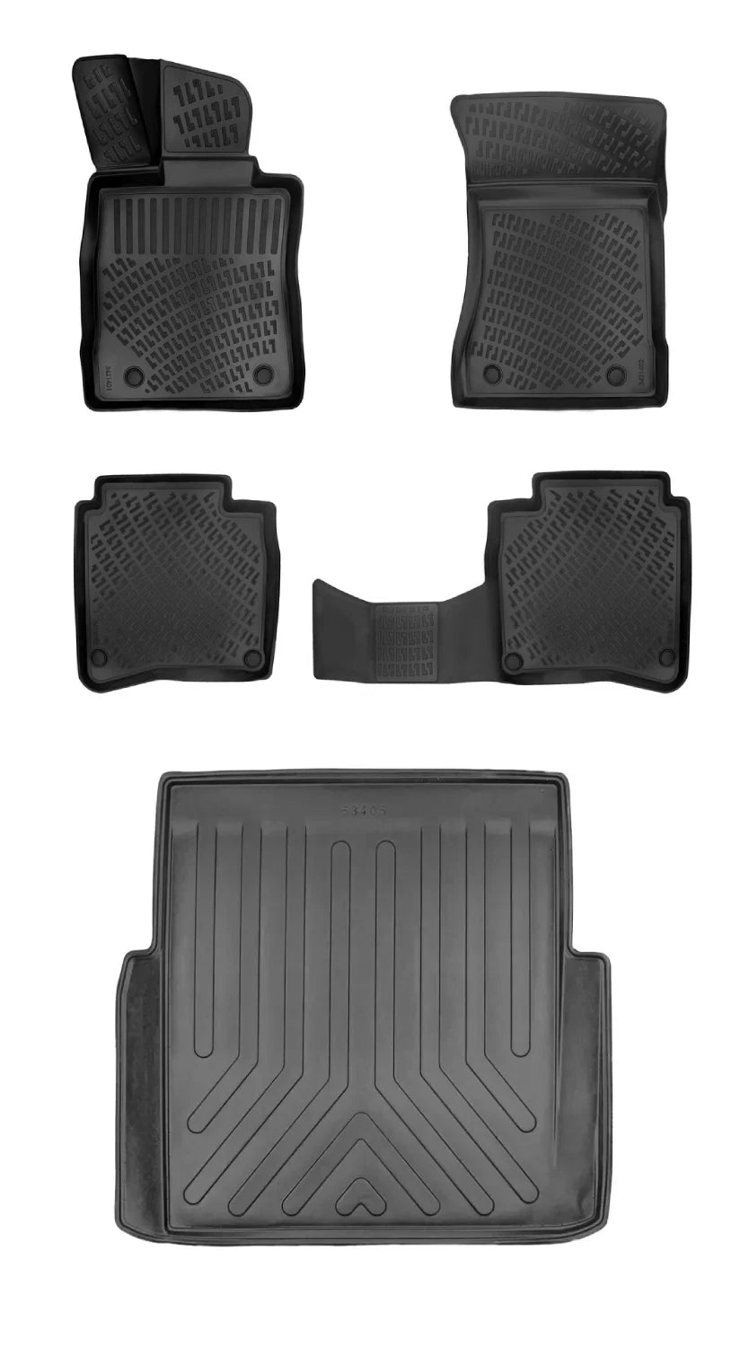 Rizline Mercedes-Benz S Serisi 2006-2013 W221 (Uzun Şasi) 3D Araca Özel Paspas ve Bagaj Havuzu Set Bmy