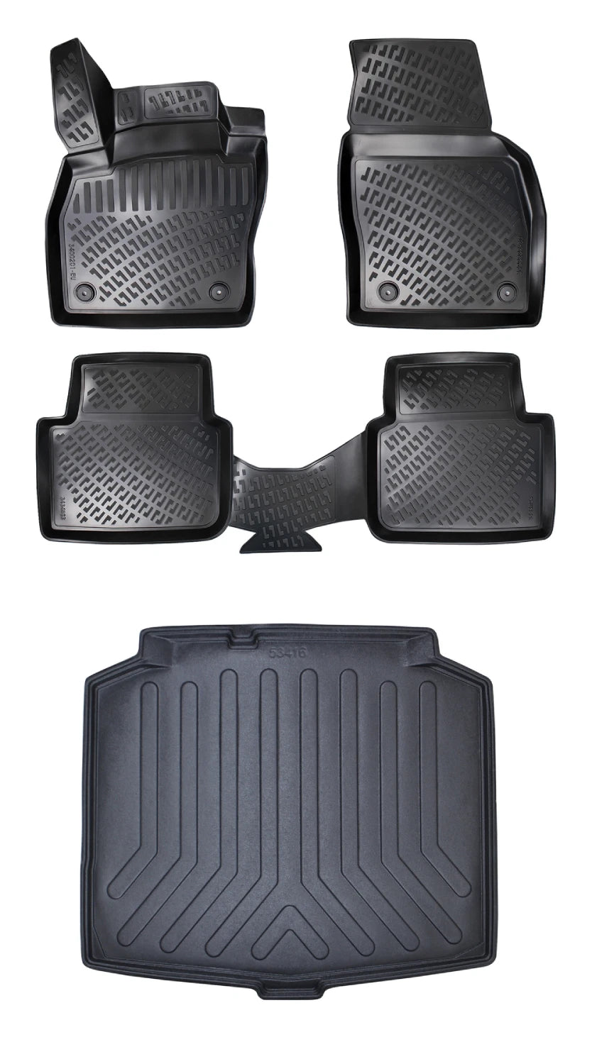 Rizline Skoda Scala Alt Bagaj ( Sabit Zeminli) 2019 Sonrası 3D Araca Özel Paspas ve Bagaj Havuzu Bmy