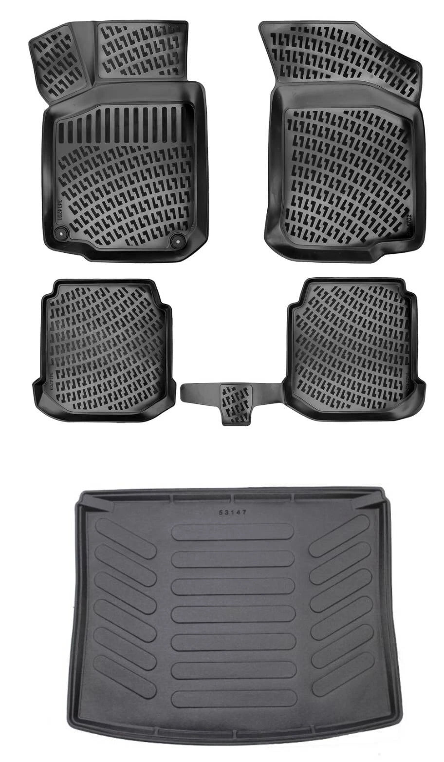 Rizline Volkswagen Golf 4 1997-2005 3D Araca Özel Paspas ve Bagaj Havuzu Bmy