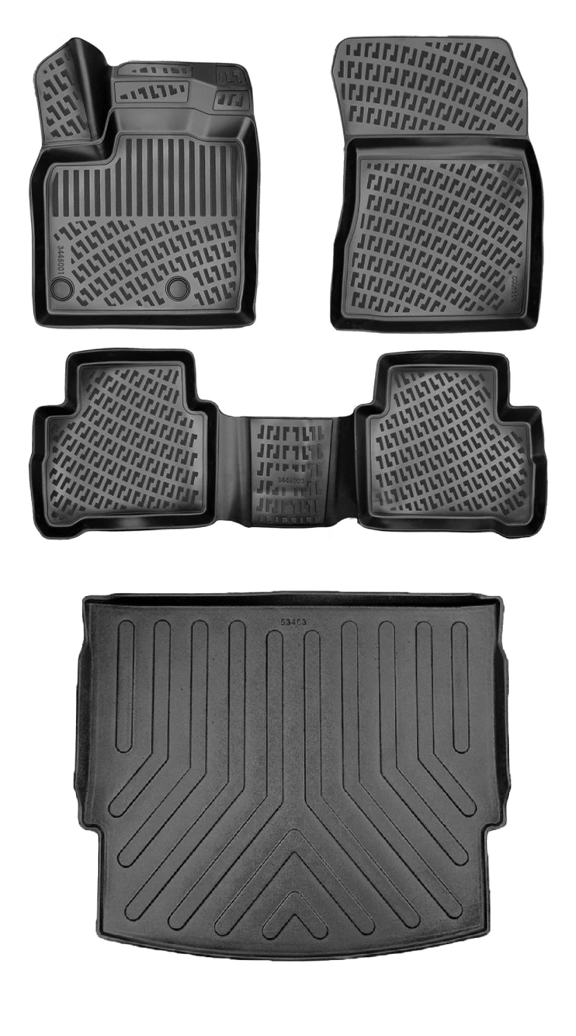 Rizline Nissan Rogue 2021 Sonrası 3D Araca Özel Paspas ve Bagaj Havuzu Bmy