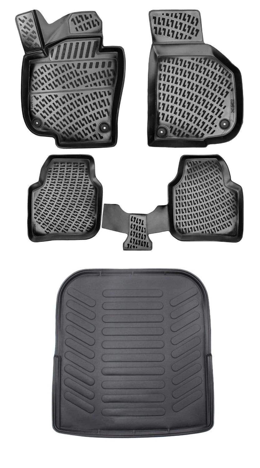 Rizline Skoda Super B 2015-2023 3D Araca Özel Paspas ve Bagaj Havuzu Bmy