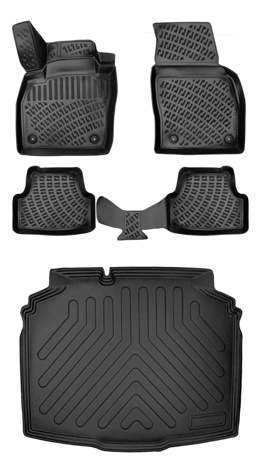 Rizline Skoda Fabia 2022 Sonrası 3D Araca Özel Paspas ve Bagaj Havuzu Set Bmy