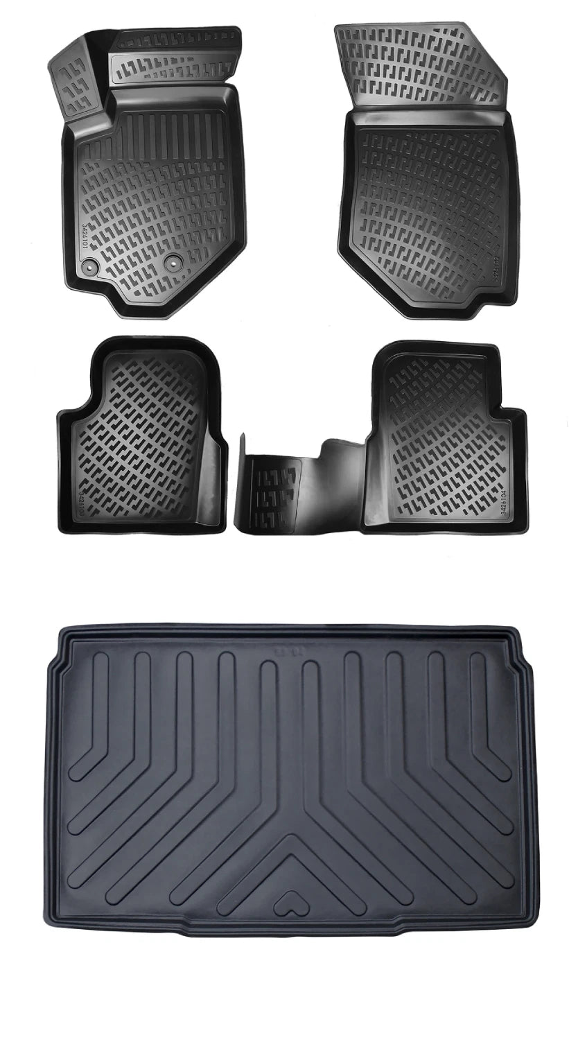 Rizline Peugeot 208 2020 Sonrası 3D Araca Özel Paspas ve Bagaj Havuzu Bmy