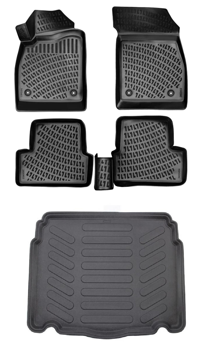 Rizline Opel Astra J Hatchback Alt Kademe 2009 Sonrası 1.4/1.4 T/1.3 CDTI/1.6/1.6T/1.6 CDTI 3D Araca Özel Paspas ve Bagaj Havuzu Bmy