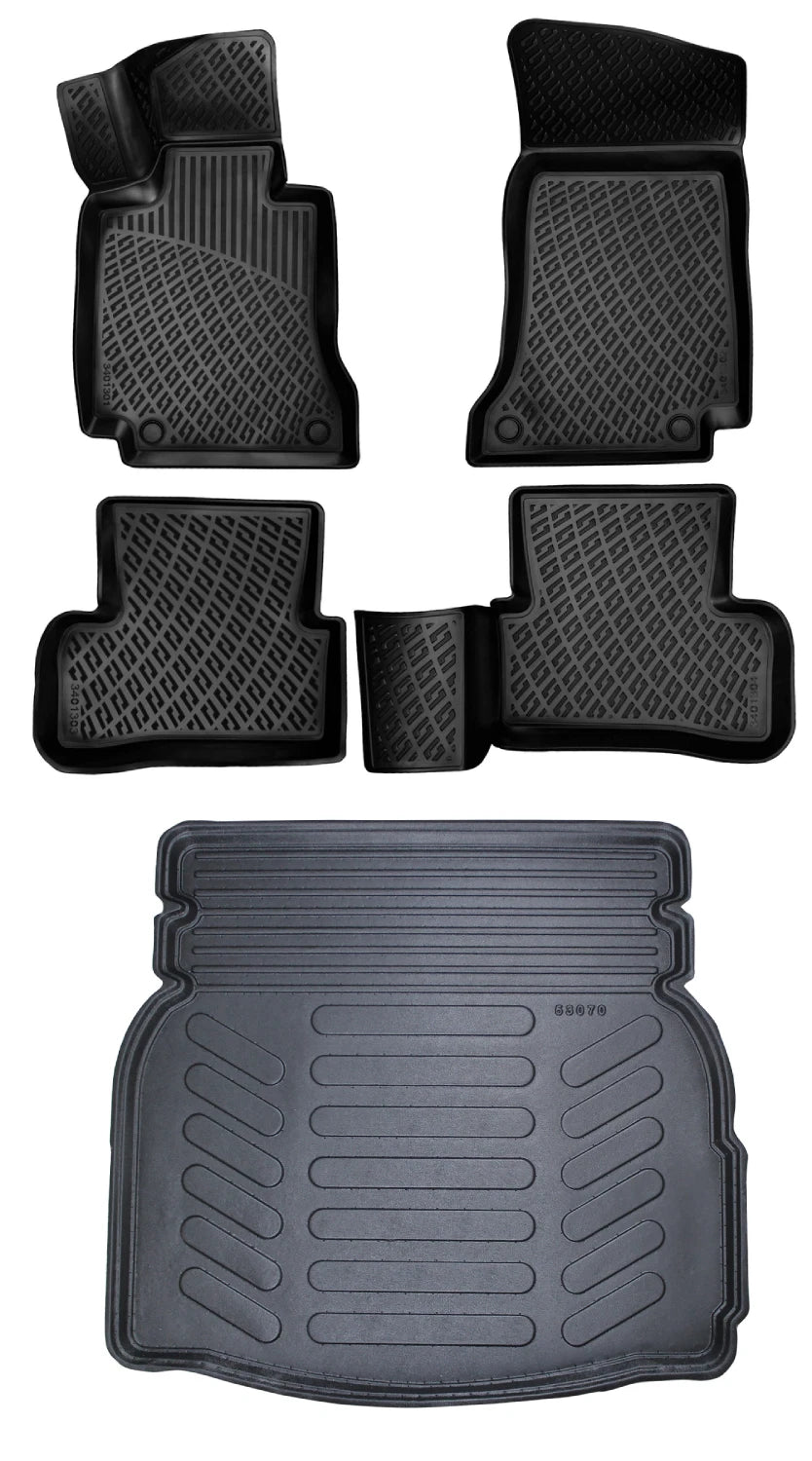 Rizline Mercedes C Serisi W205 Rampalı Bagaj 2014-2021 3D Araca Özel Paspas ve Bagaj Havuzu Bmy