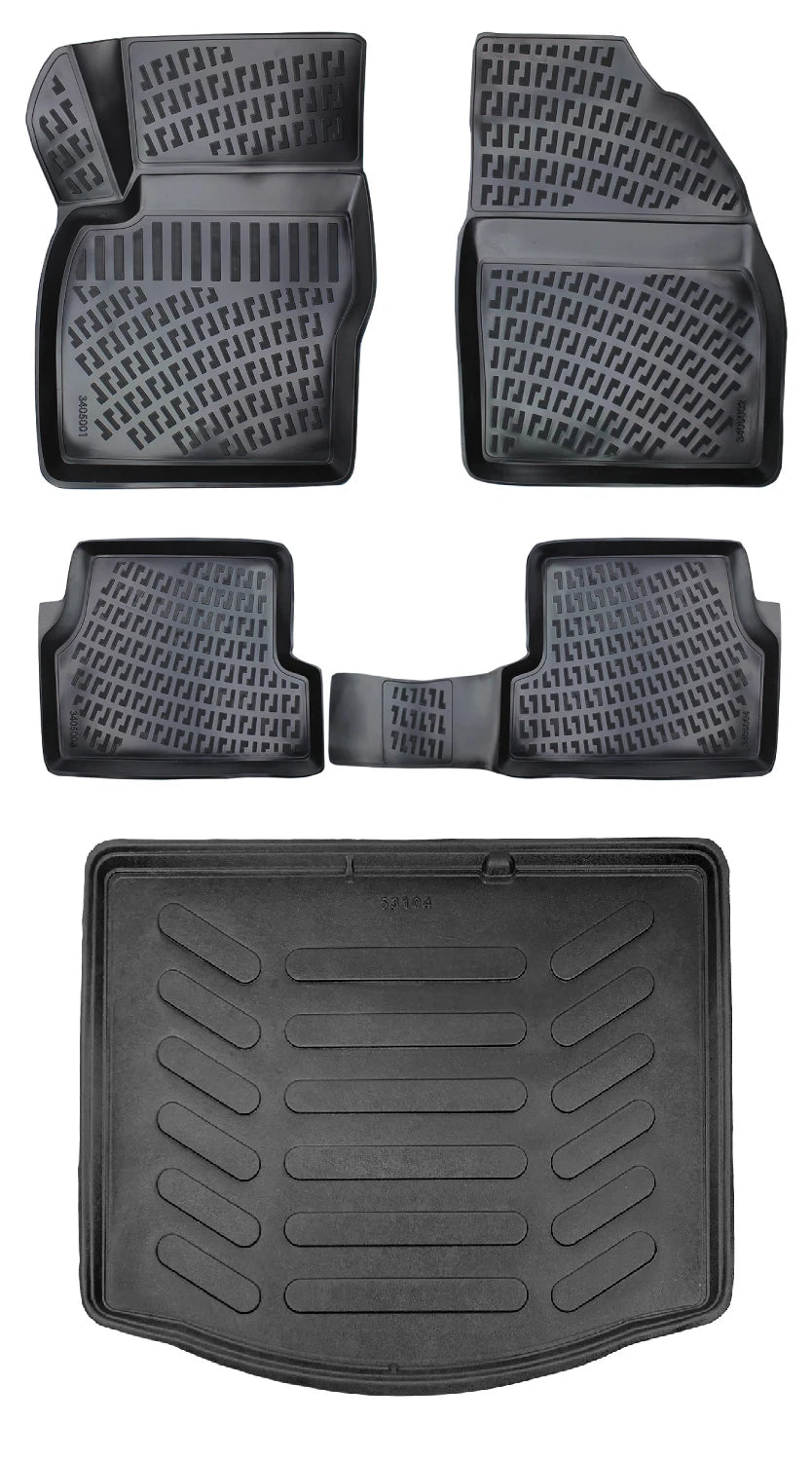 Rizline Ford Focus 2 Hb Ince Stepne 2005-2010 3D Araca Özel Paspas ve Bagaj Havuzu Bmy