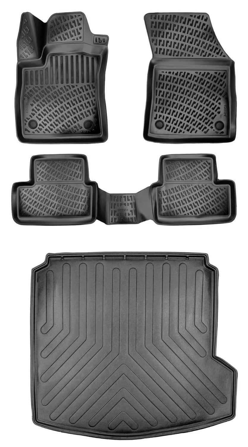 Rizline Renault Megane 4 Sedan Sağ Cep(Touch Paket) 2016 Sonrası 3D Araca Özel Paspas ve Bagaj Havuzu Bmy