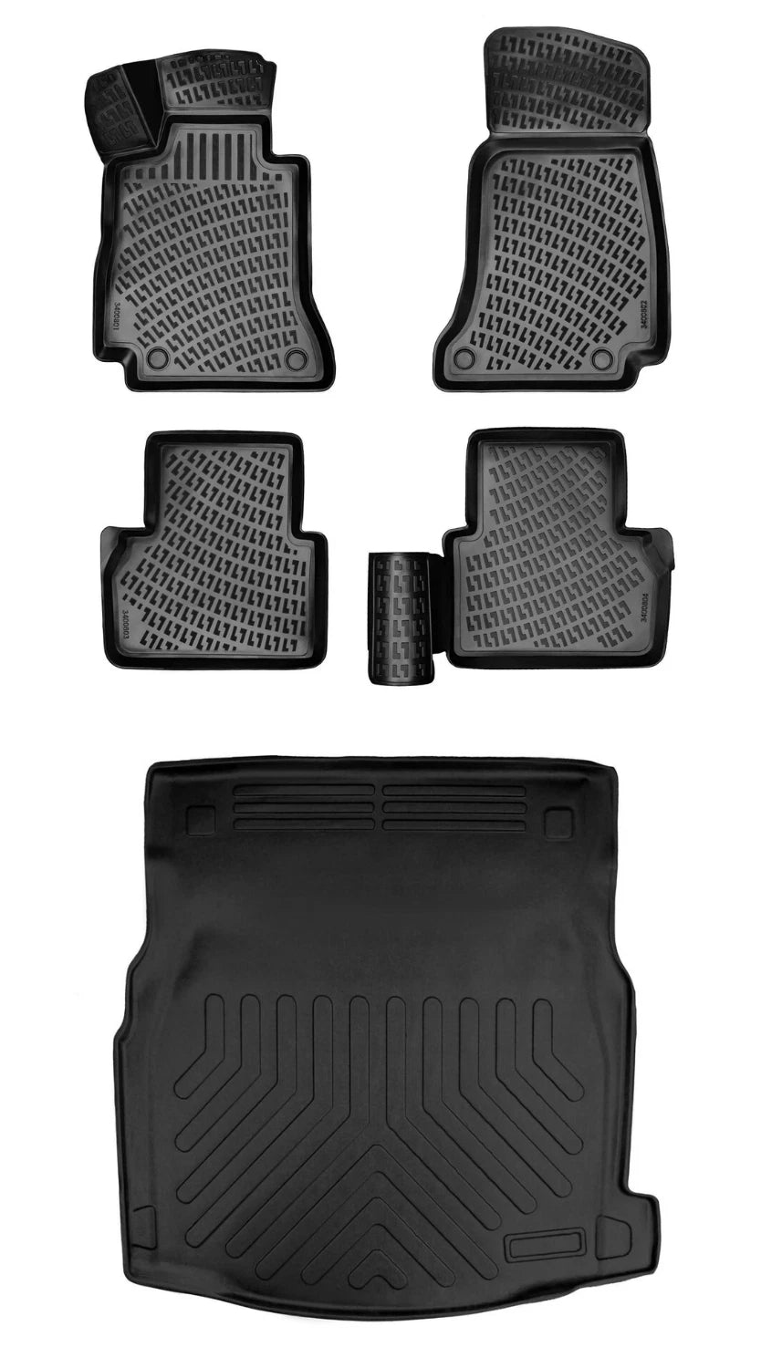 Rizline Mercedes E Serisi W213 Rampalı 2017-2023 3D Araca Özel Paspas ve Bagaj Havuzu Bmy