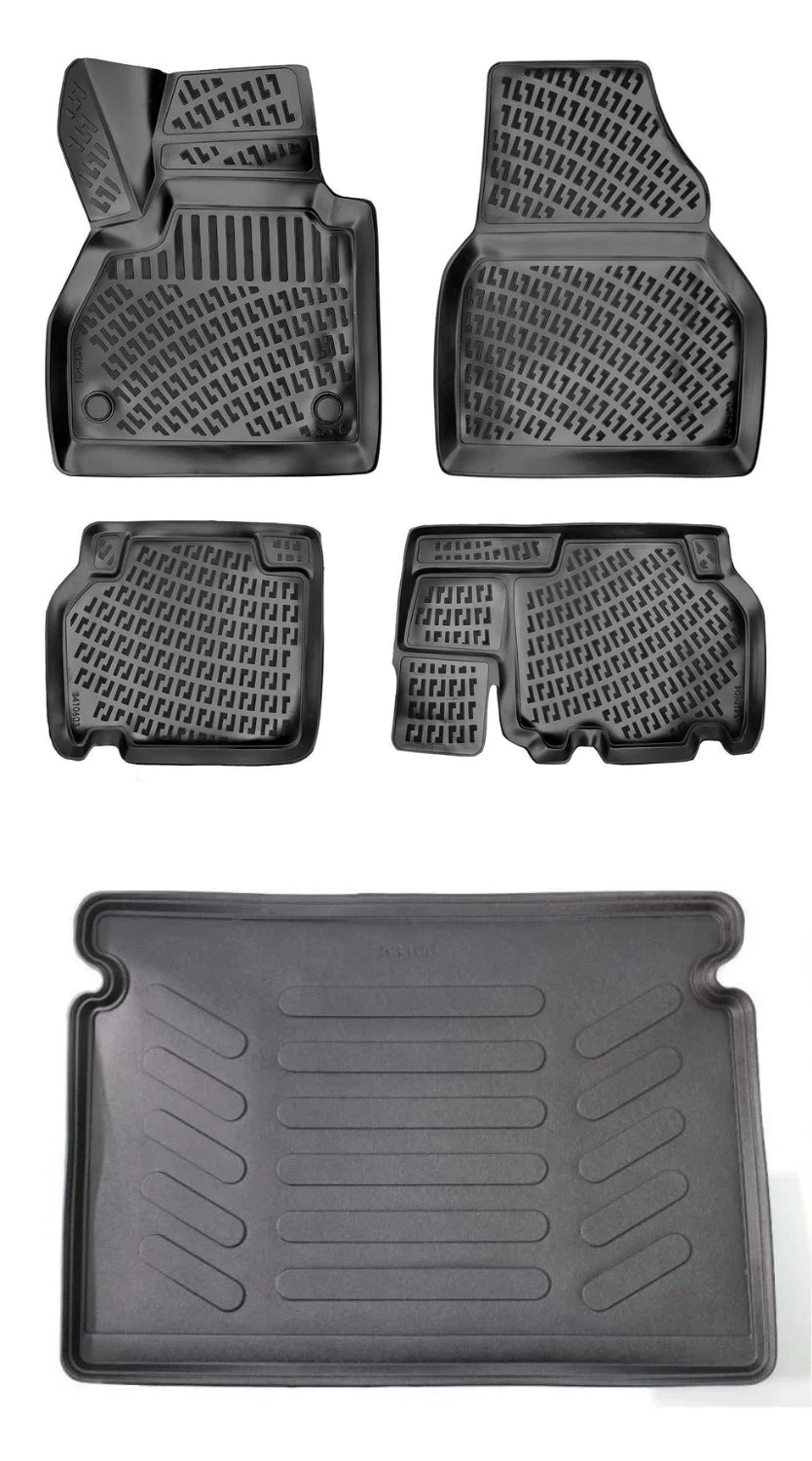 Rizline Renault Kangoo Combi 2015-2021 3D Araca Özel Paspas ve Bagaj Havuzu Set Bmy