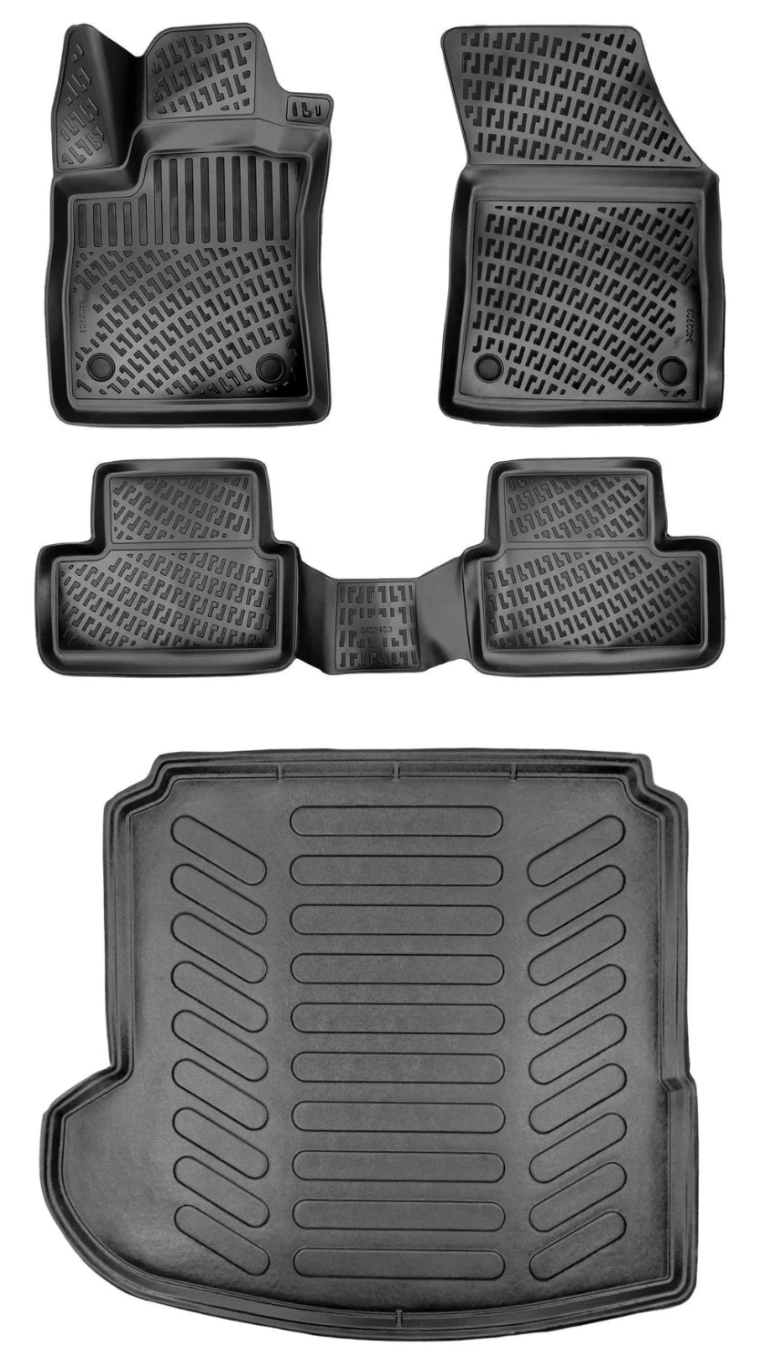 Rizline Renault Megane 4 Sedan Sol Cep 2016 Sonrası 3D Araca Özel Paspas ve Bagaj Havuzu Bmy