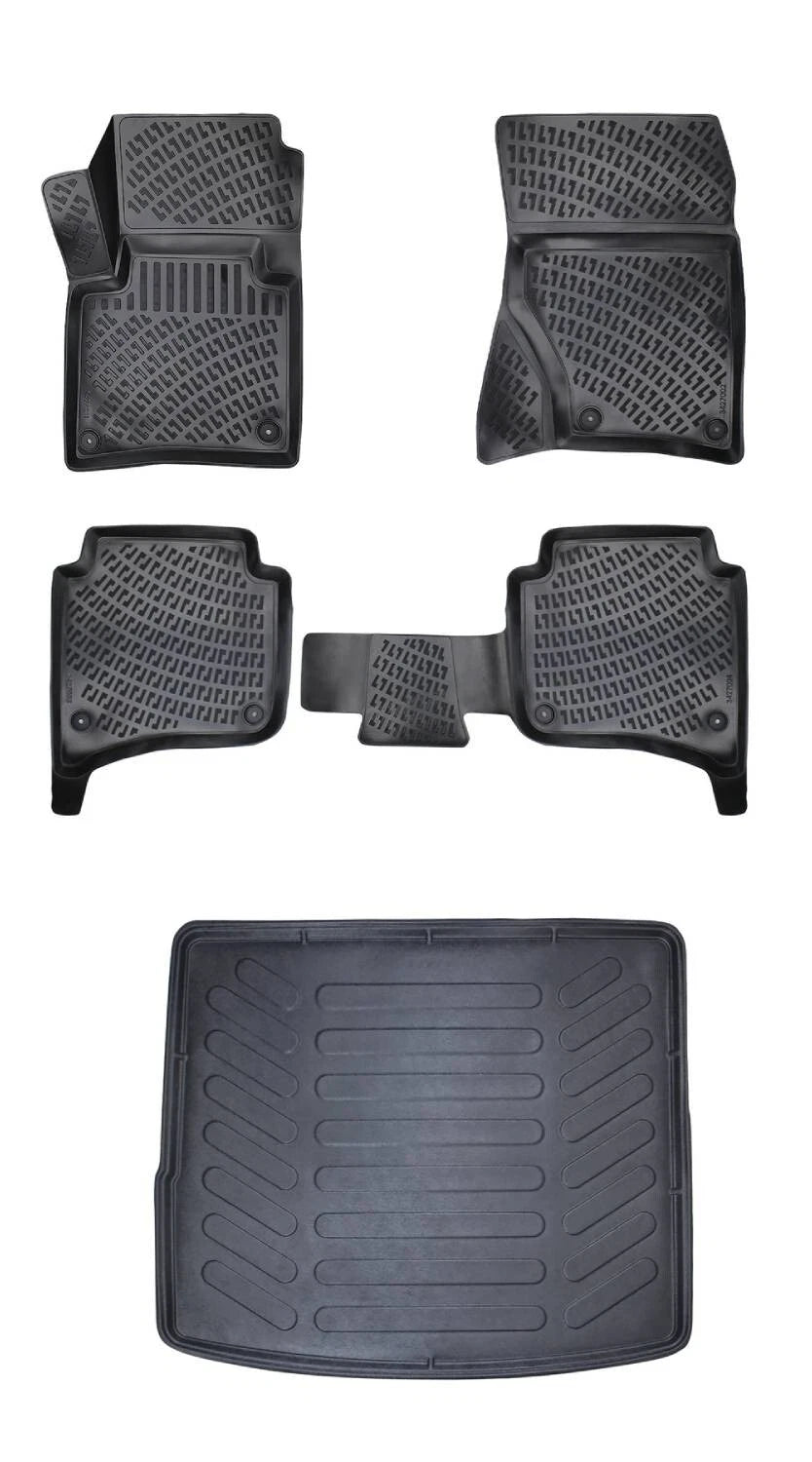 Rizline Volkswagen Touareg 4 Bölge Klimalı 2010-2018 3D Araca Özel Paspas ve Bagaj Havuzu Bmy