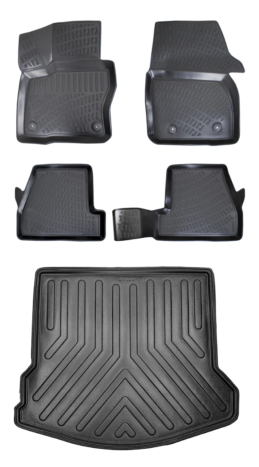 Rizline Ford Focus 3.5 Sedan Düz Zemin Ince Stepne Kulaklı 2014-2018 3D Araca Özel Paspas ve Bagaj Havuzu Bmy