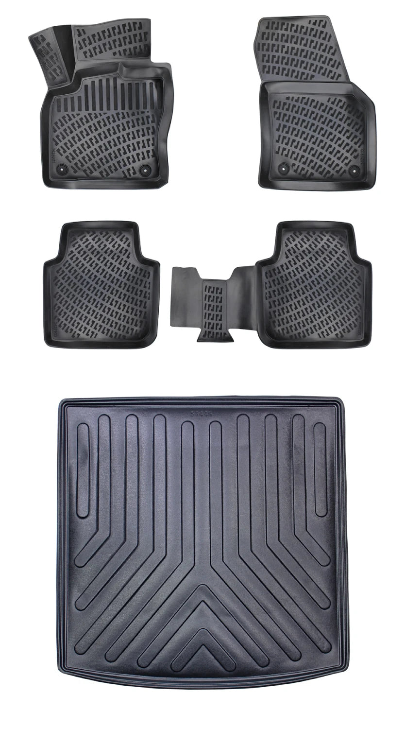 Rizline Volkswagen Tiguan All Space 5 Koltuk 2016-2023 3D Araca Özel Paspas ve Bagaj Havuzu Bmy