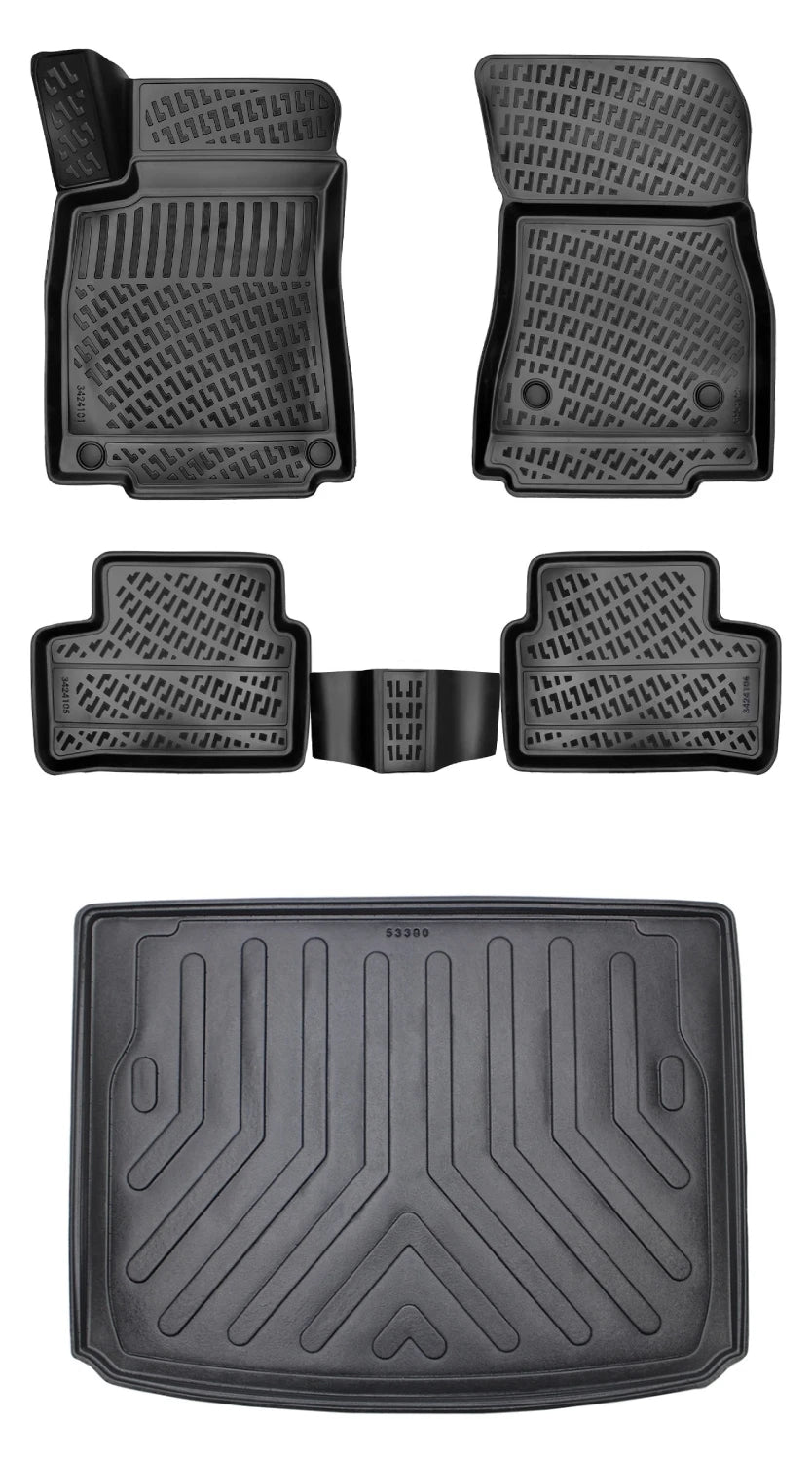 Rizline Mercedes A Serisi W177 Hb Kulaksız 2018 Sonrası 3D Araca Özel Paspas ve Bagaj Havuzu Bmy