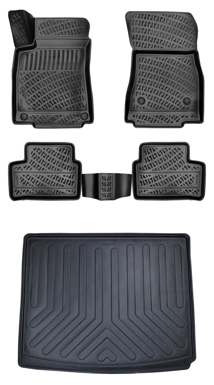 Rizline Mercedes A Serisi W177 Sedan Kulaksız 2018 Sonrası 3D Araca Özel Paspas ve Bagaj Havuzu Bmy