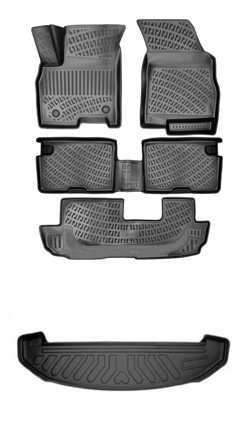 Rizline Chery Tiggo 8 Pro Avantgarde Paket 7 Koltuklu 2020 Sonrası 3D Araca Özel Paspas ve Bagaj Havuzu SET Bmy