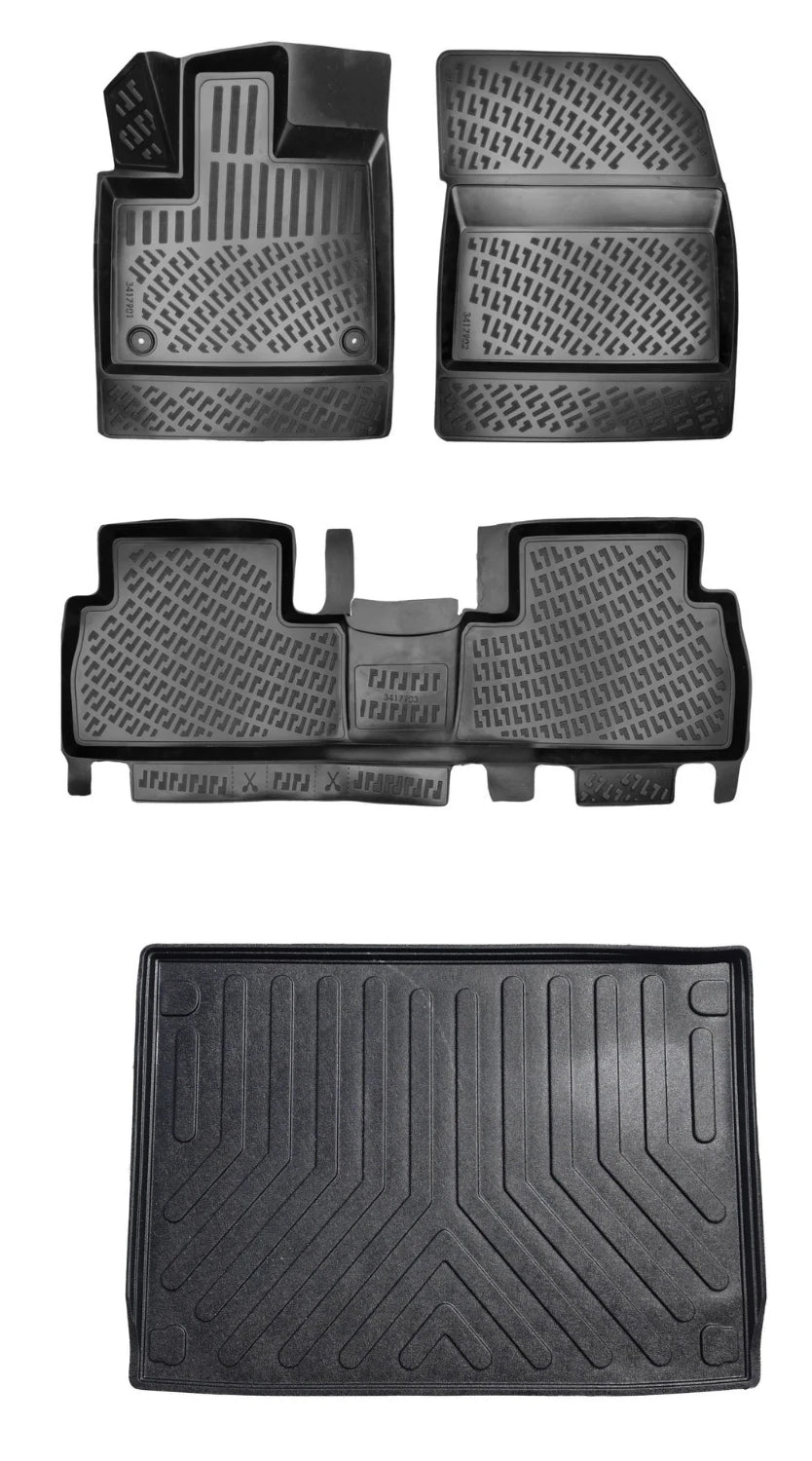 Rizline Toyota Proace City 2019 Sonrası (Katlanabilir Ön Yolcu Koltuğu) (Bagaj Demirli B.h) 3D Araca Özel Paspas ve Bagaj Havuzu Set Bmy