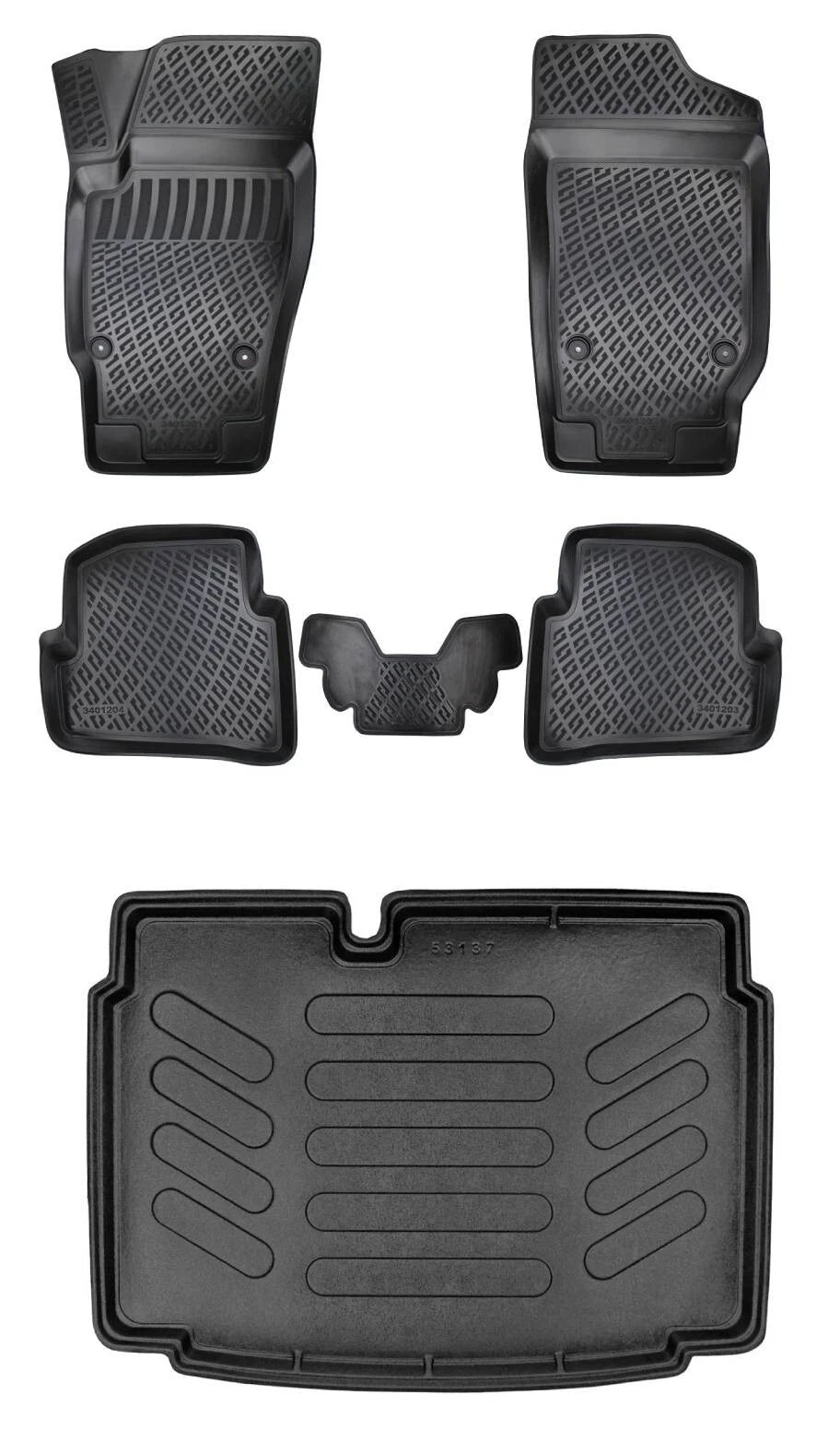 Rizline Volkswagen Polo 6r Alt Bagaj 2009-2017 3D Araca Özel Paspas ve Bagaj Havuzu Bmy