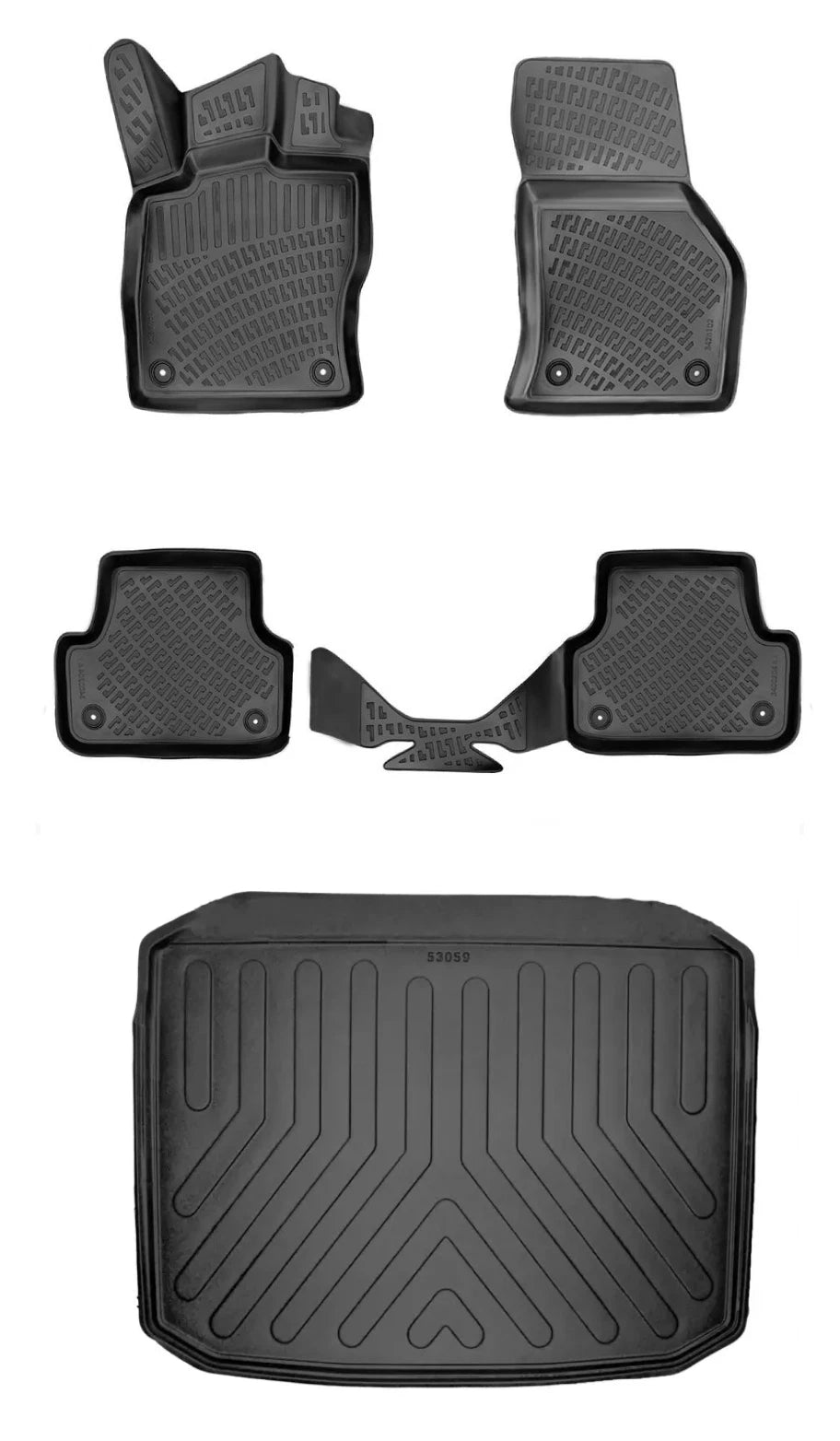 Rizline Audi A3 Hb 2013-2020 3D Araca Özel Paspas ve Bagaj Havuzu Bmy