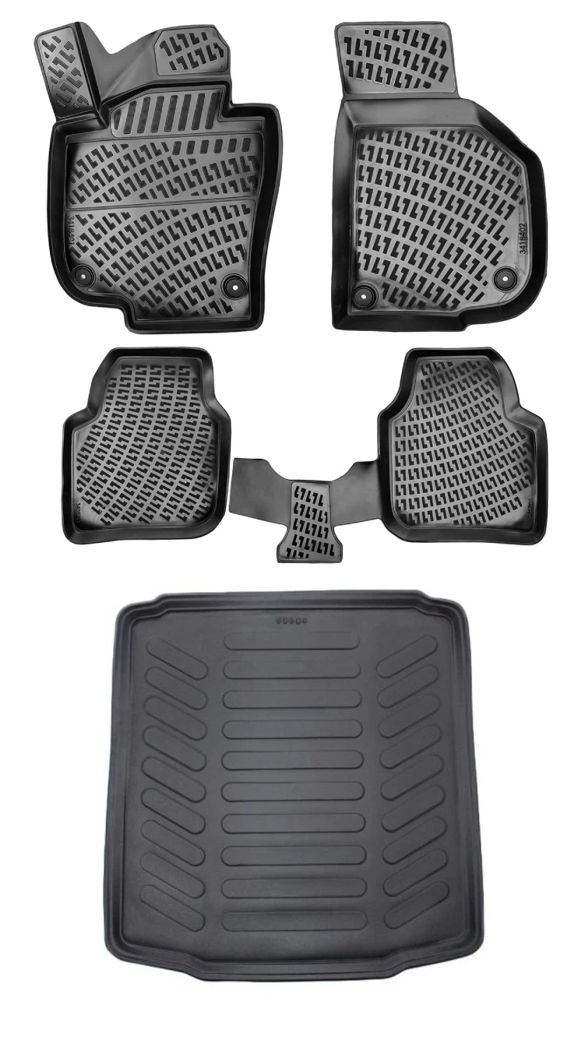 Rizline Skoda Super B 2008-2015 3D Araca Özel Paspas ve Bagaj Havuzu Bmy