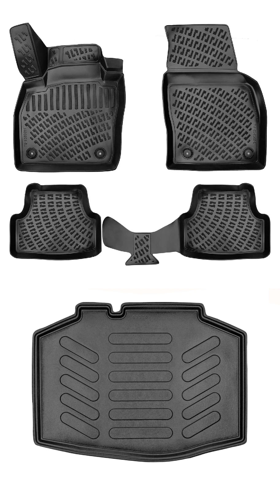 Rizline Volkswagen Polo Trendline Paket 2017-20221 3D Araca Özel Paspas ve Bagaj Havuzu Bmy