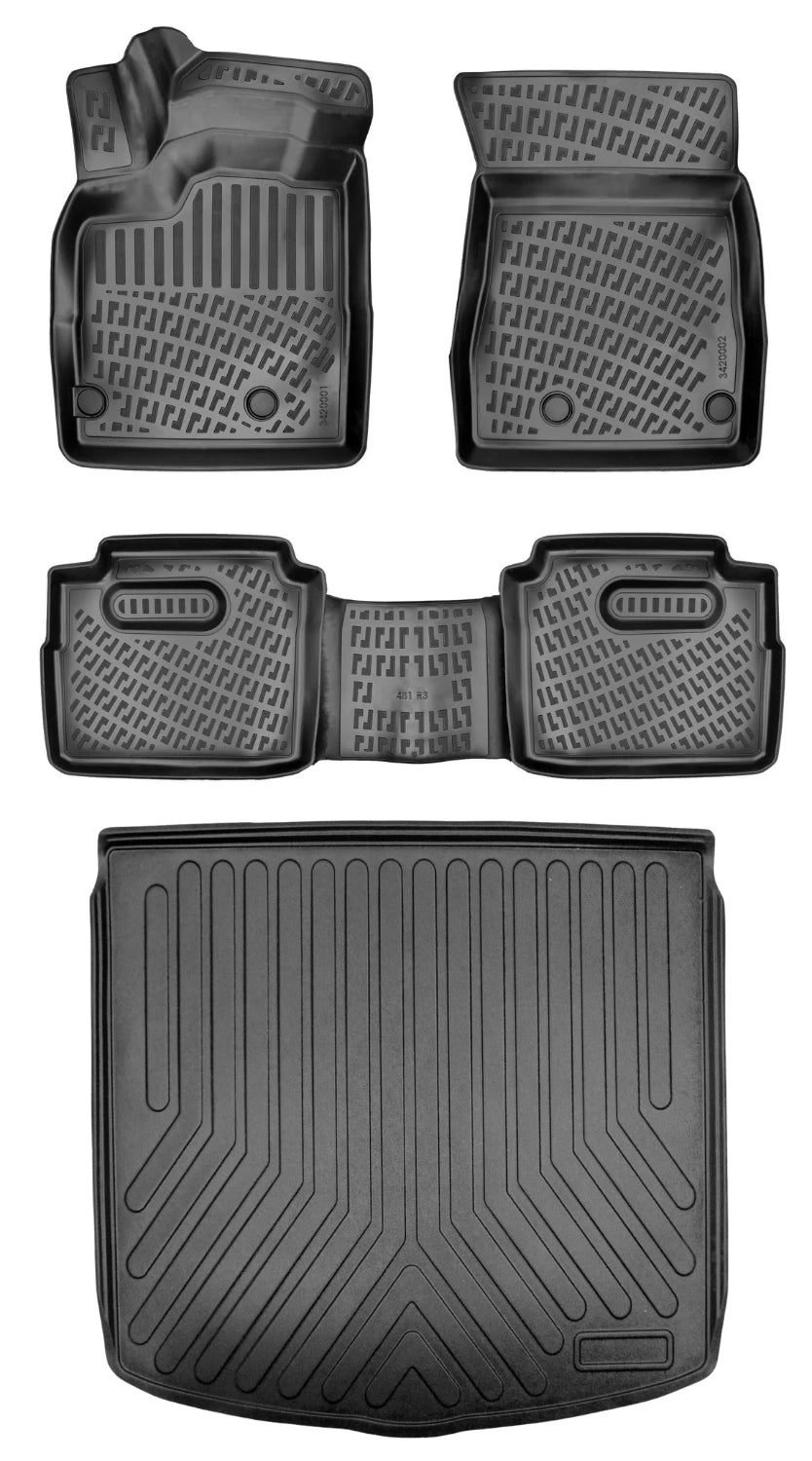 Rizline Nissan X-Trail 5 Koltuk 2022 Sonrası 3D Araca Özel Paspas ve Bagaj Havuzu Bmy