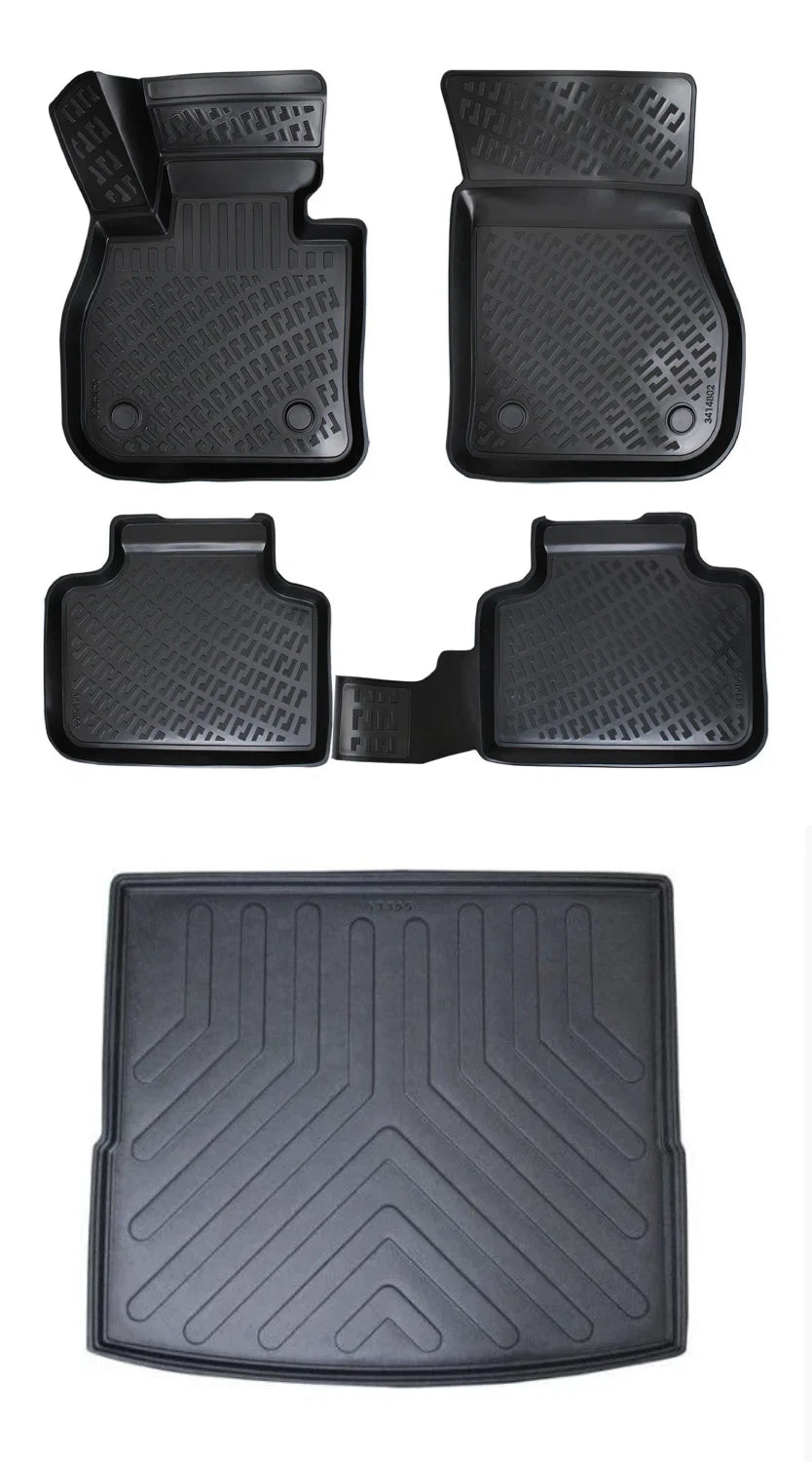 Rizline Bmw X1 (F48) 2015-2022 (Üst) 3D Araca Özel Paspas ve Bagaj Havuzu Set Bmy