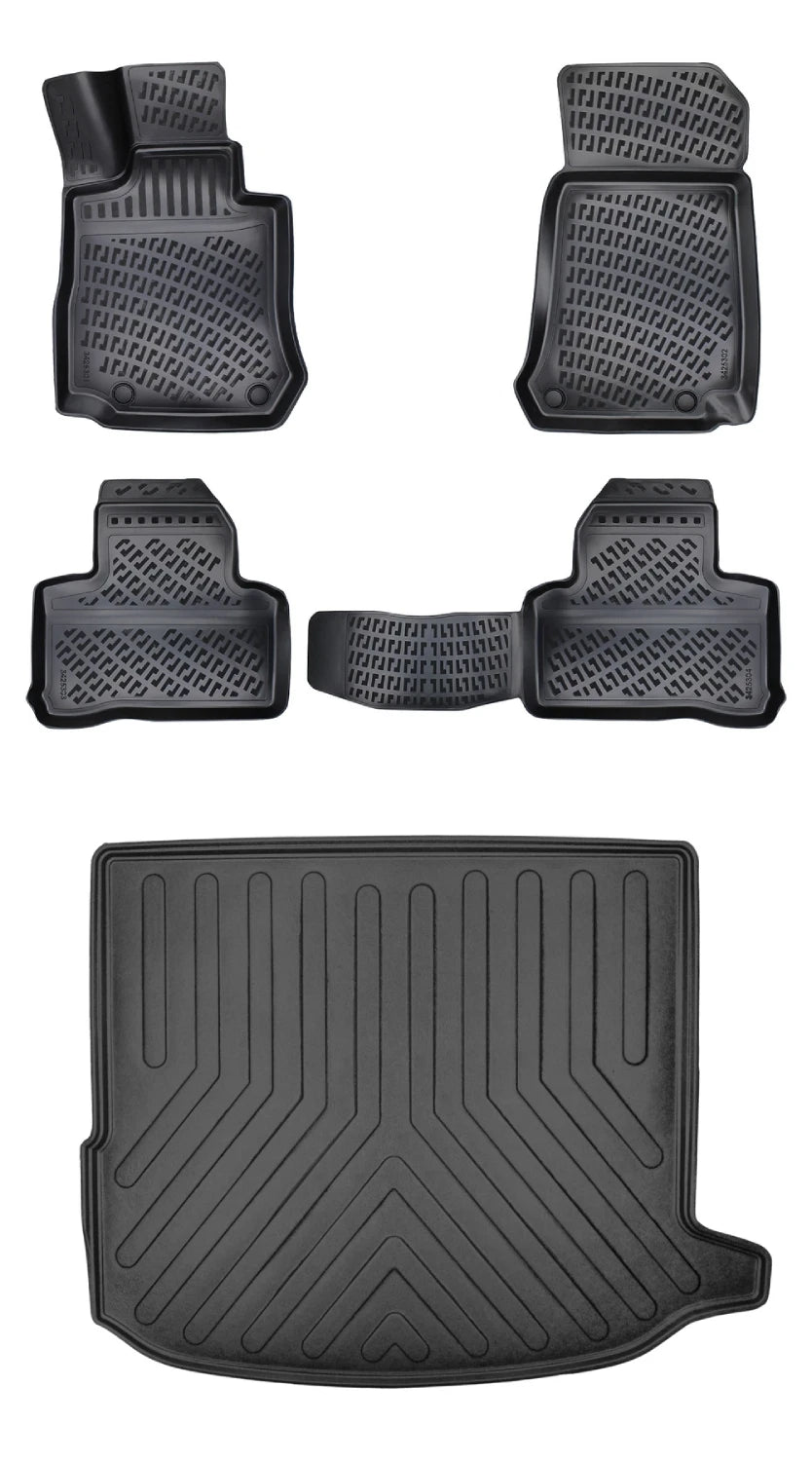 Rizline Mercedes Glc Coupe 2015-2023 Sonrası 3D Araca Özel Paspas ve Bagaj Havuzu Bmy