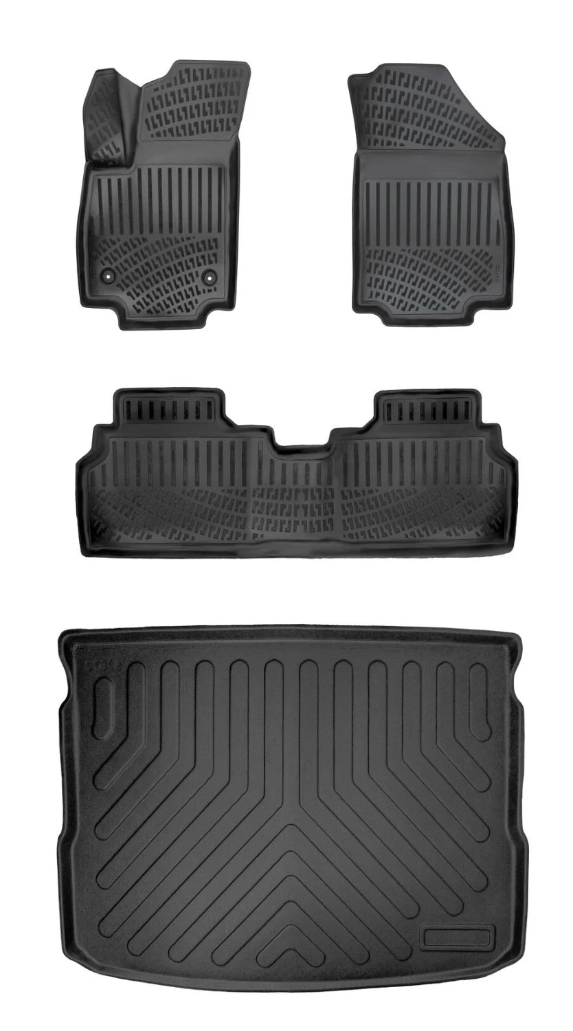 Rizline Nissan NV300 - Primastar Iı Combi Uzun Şasi 2016 Sonrası 3D Araca Özel Paspas ve Bagaj Havuzu Set Bmy