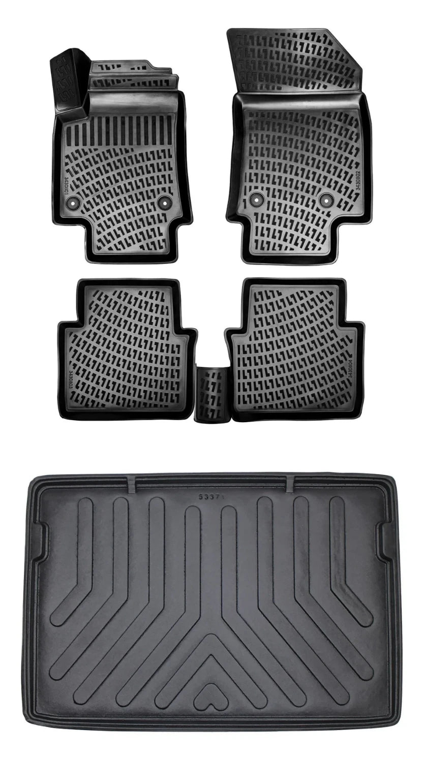 Rizline Opel Crossland X Üst 2017-2020 3D Araca Özel Paspas ve Bagaj Havuzu Bmy