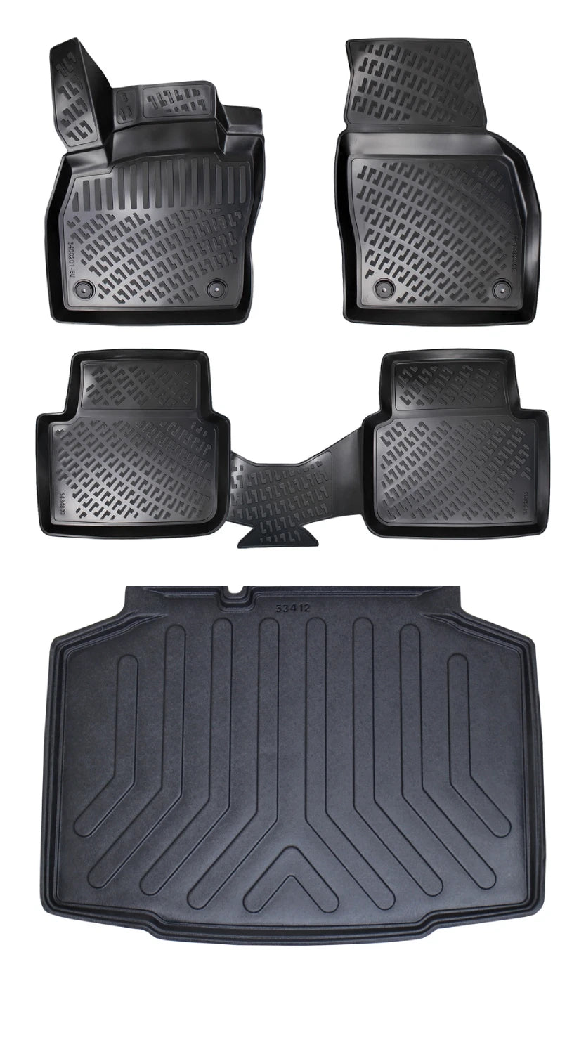 Rizline Skoda Kamiq Alt Bagaj ( Sabit Zeminli) 2019 Sonrası 3D Araca Özel Paspas ve Bagaj Havuzu Bmy