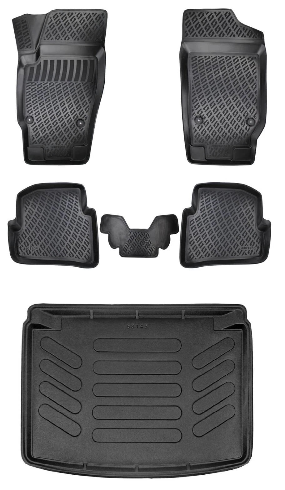 Rizline Volkswagen Polo 2002-2009 3D Araca Özel Paspas ve Bagaj Havuzu Bmy